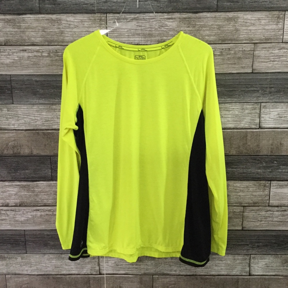 Ralph Lauren Active neon yellow/ black shirt XL